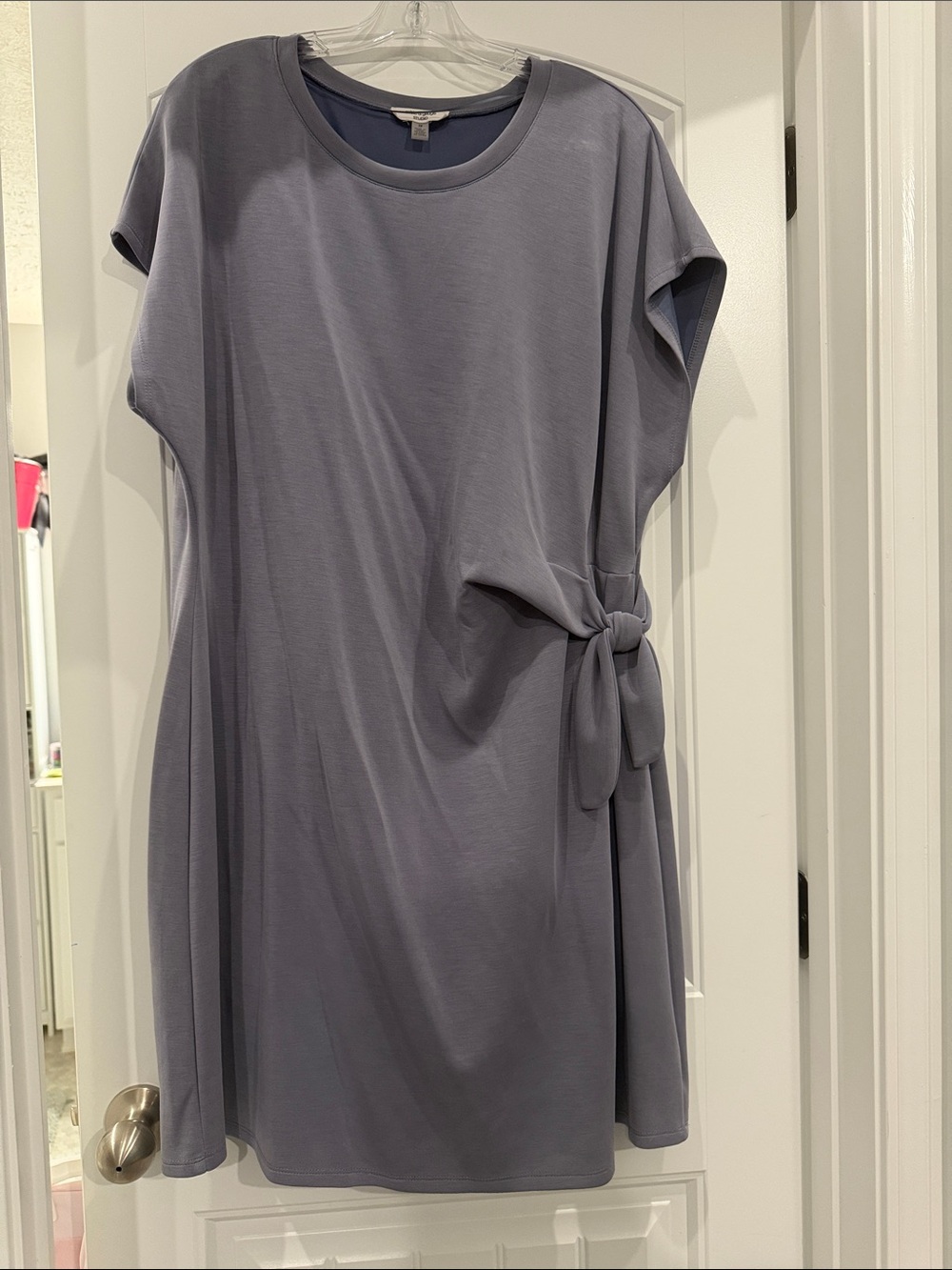 Cable & Gauge Dusty Lavender Side-Tie Mini Dress